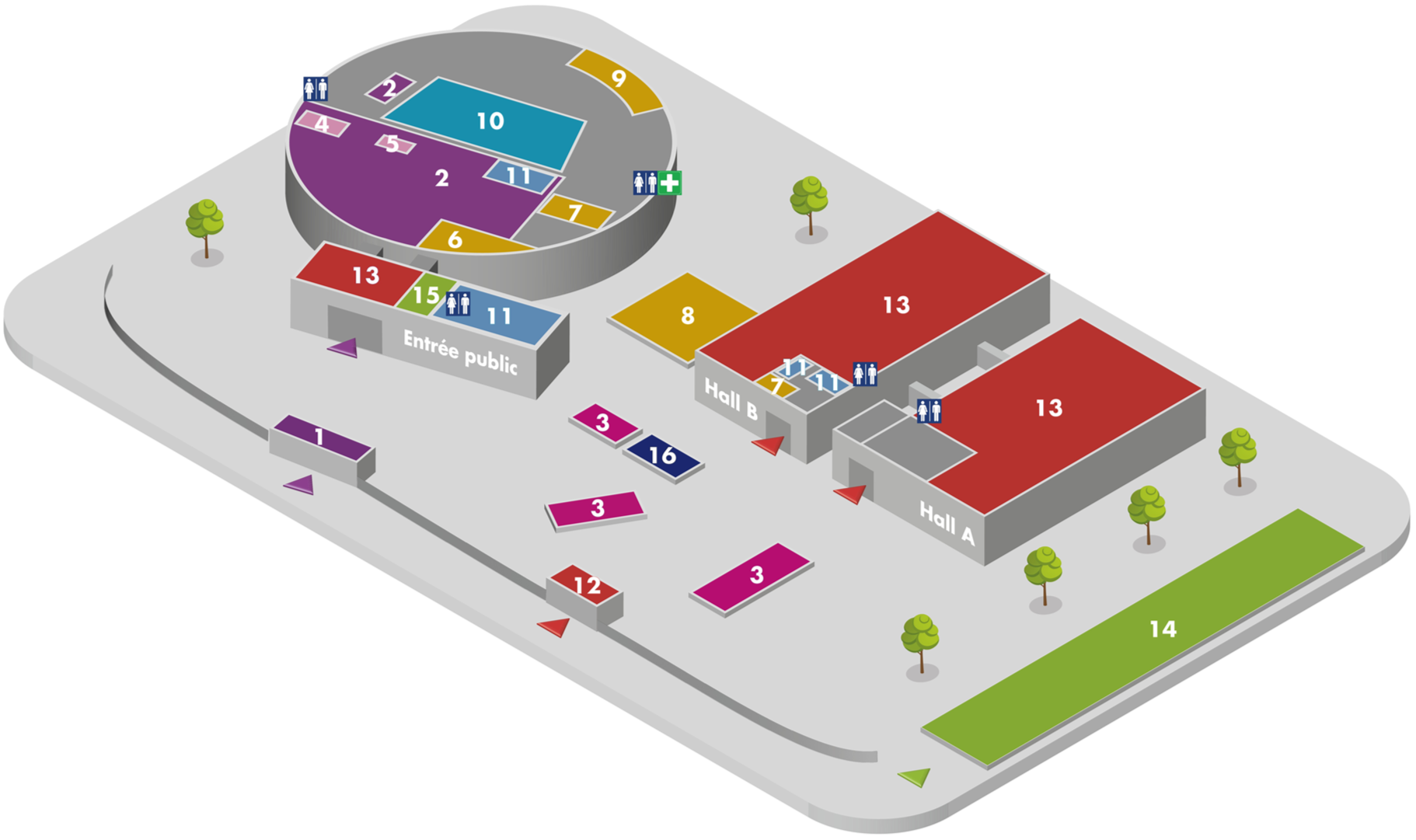 Plan 3D de l'événement